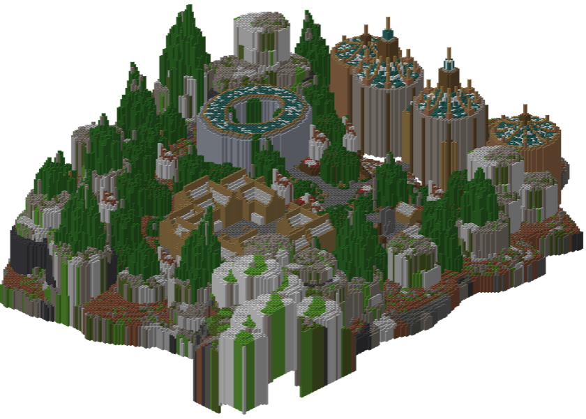 Vista 3D del hub de Reino Latino